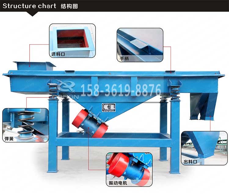 下振式直線振動篩結(jié)構圖